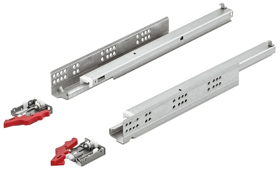 Hettich Quadro V6 drawer system with concealed soft close runners