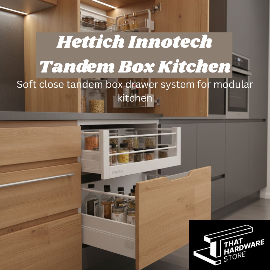 close tandem box drawer system for modular kitchen