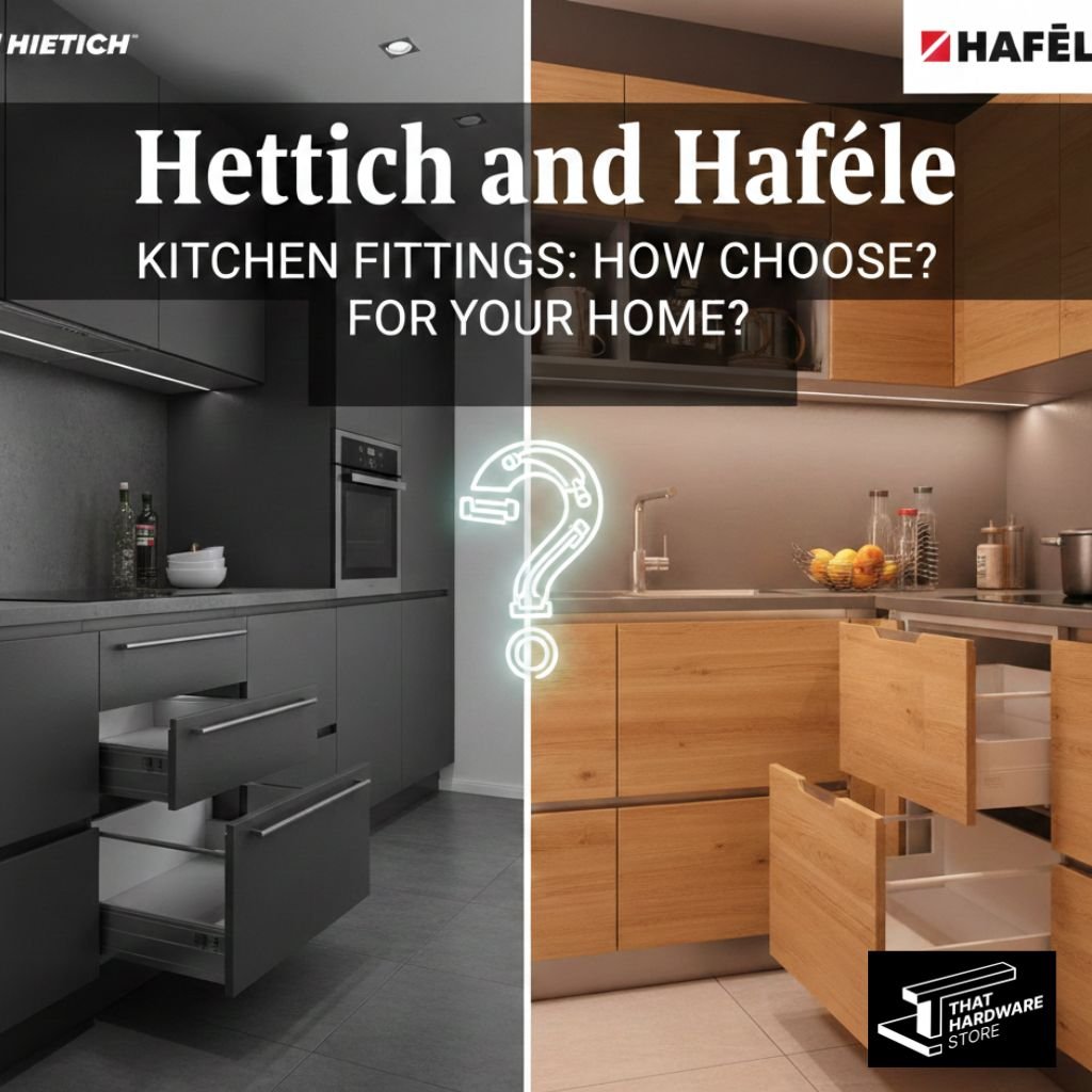 Comparison of Hettich and Hafele modular kitchen drawer systems