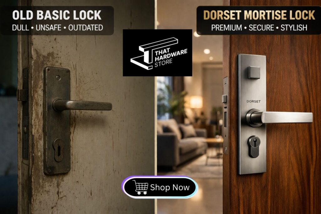 Comparison of old lock vs Dorset modern lock