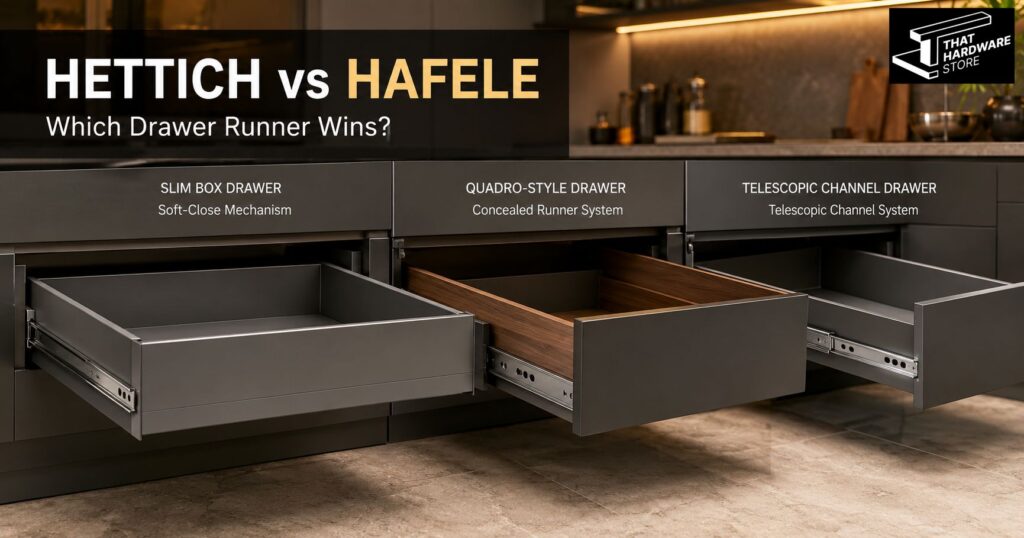 hafele vs hettich drawer runners in India 2026