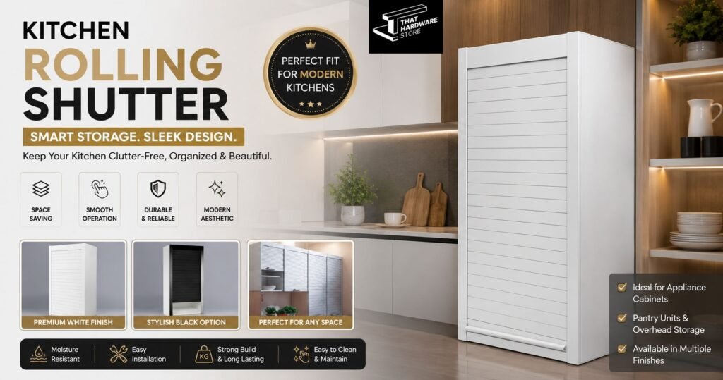 Kitchen rolling shutter price in India for modular kitchen storage