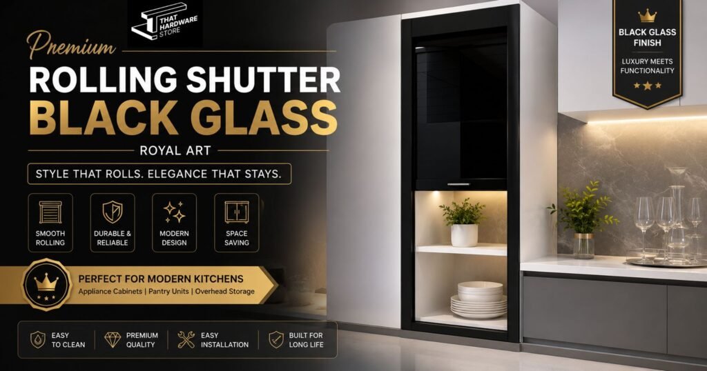 PVC and glass kitchen rolling shutters for modular kitchens