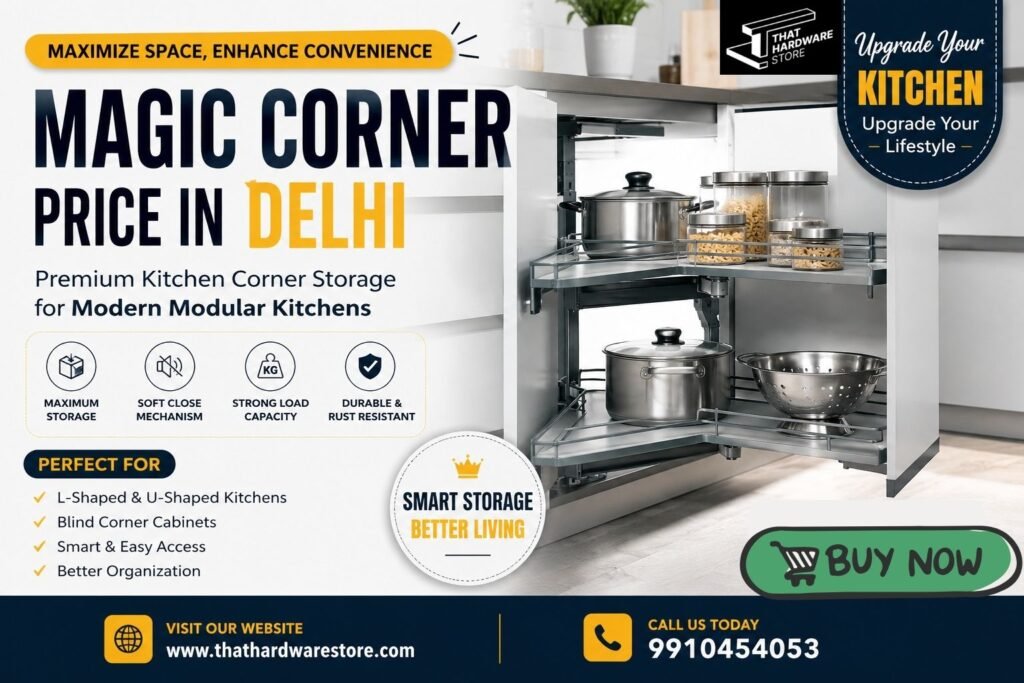 Magic Corner smart kitchen storage unit for modular kitchen