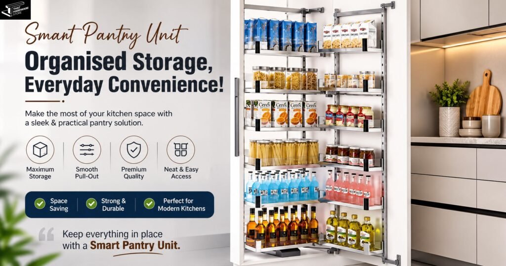 Pantry unit for modular kitchen storage