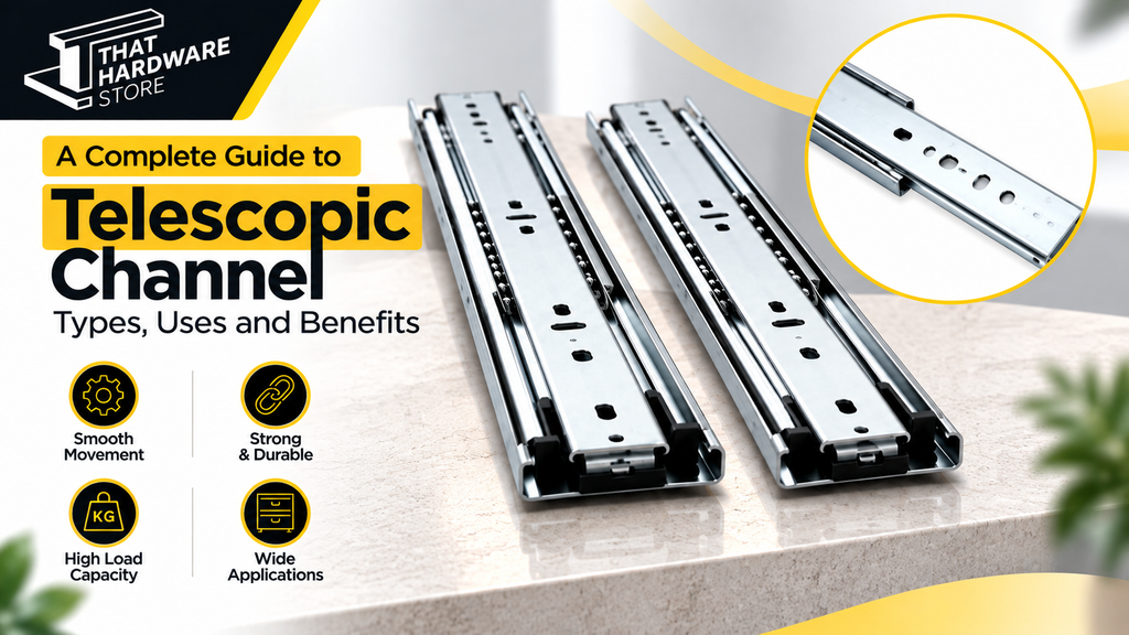 Telescopic drawer channel with smooth and strong ball-bearing movement