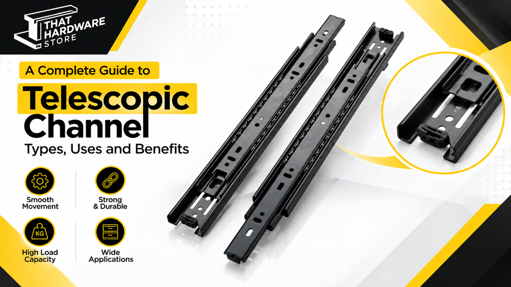 High-load telescopic channel for kitchen, wardrobe and office drawers
