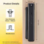 Yale WiFi & Fingerprint Smart Lock for Door – Luna Pro (Matte Black) - Image 5