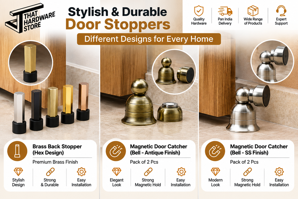 Magnetic door stopper and catcher for home doors
