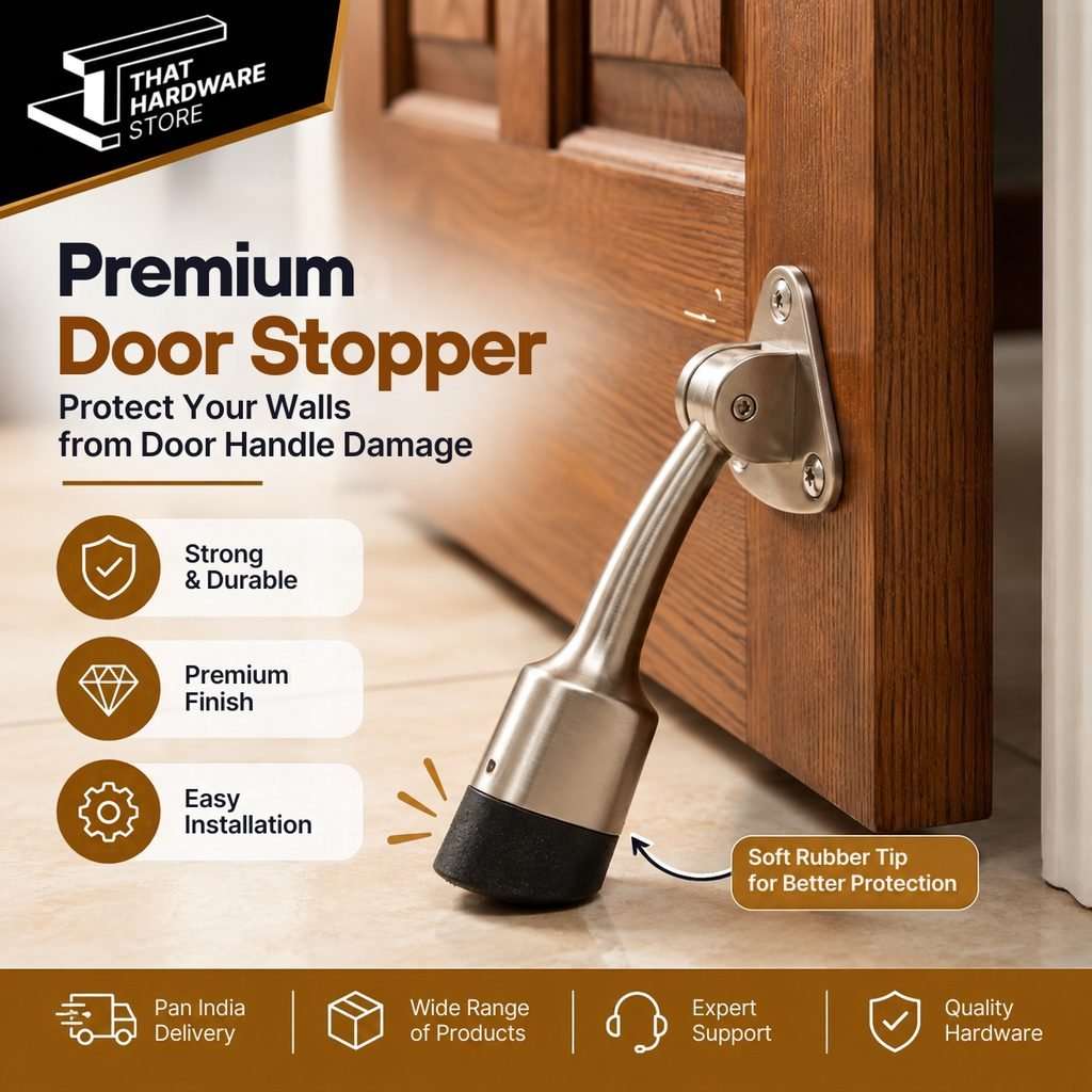Stainless steel floor door stopper for interior doors