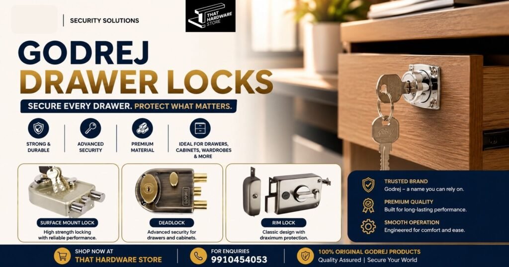 Godrej drawer lock for furniture and cabinets