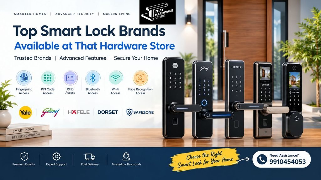 Digital door lock with fingerprint and PIN access for home