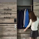 Yale fingerprint wardrobe lock on openable wardrobe door