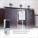Yale Mesh Pin digital cabinet lock on wardrobe