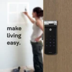 Yale YDR 414A fingerprint rim lock for wooden door