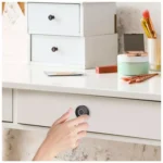 Yale fingerprint cupboard lock on openable drawer