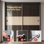 Yale fingerprint sliding wardrobe lock keyless access