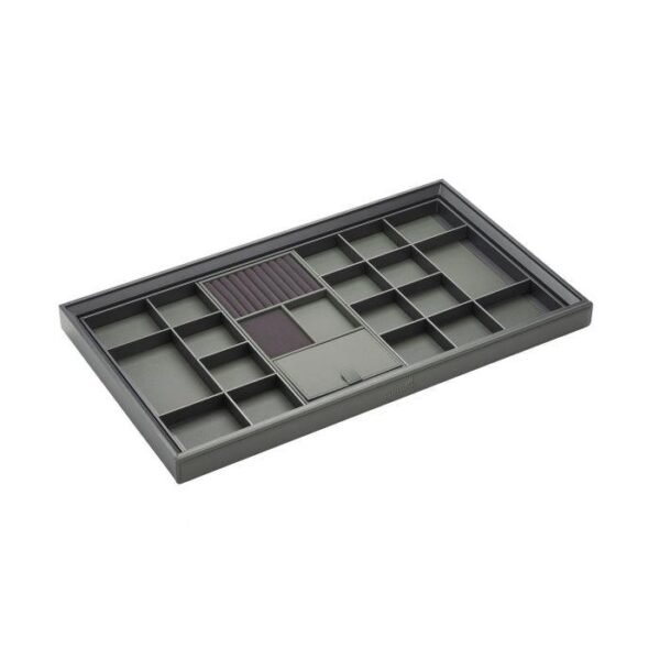 Hettich Leather Classification Box for Wardrobe – Grey & Mocha, view 1