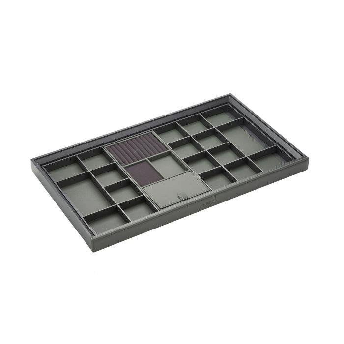 Hettich Leather Classification Box for Wardrobe Grey Mocha 1 Hettich Leather Classification Box for Wardrobe – Grey & Mocha, view 1