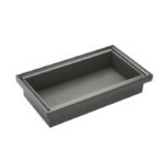 Hettich Leather Storage Basket for Wardrobe – 600mm Grey