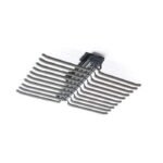 Hettich Top Mounted Pants Rack 2 Row Pull Out – Grey & Mocha, view 1