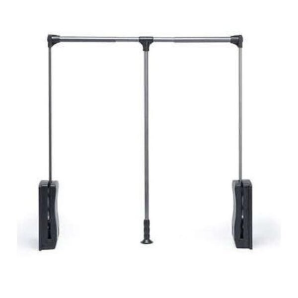 Hettich Wardrobe Lift Pull Down Hanger – Grey & Mocha, view 1