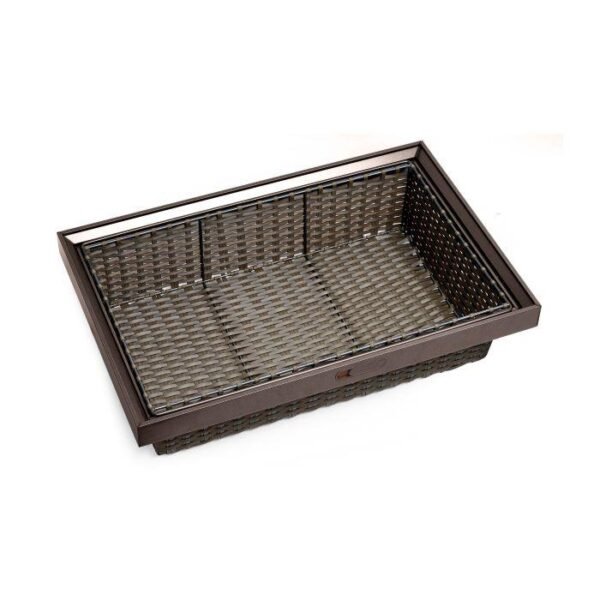 Hettich Rattan Lite Basket for Wardrobe – Grey & Mocha, view 1