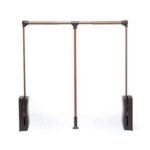 Hettich Wardrobe Lift Pull Down Hanger – 900mm Mocha
