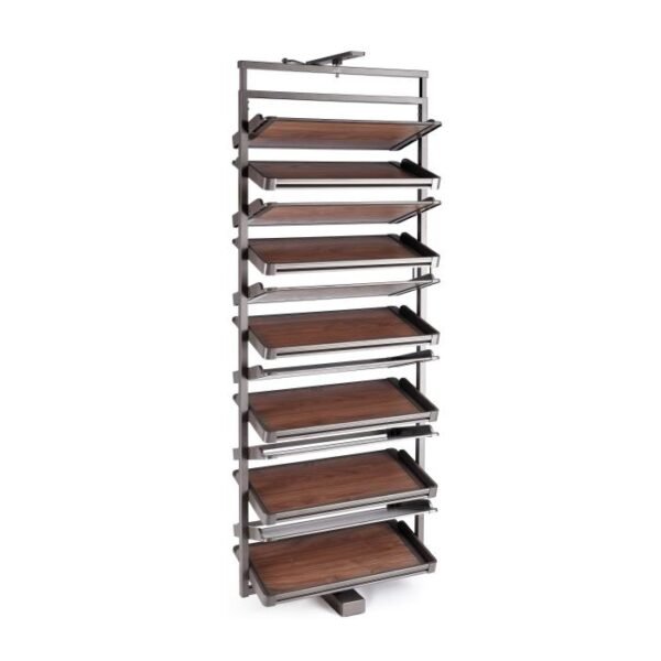 Hettich Revolving Shoe Rack for Wardrobe – Grey 4 Tier