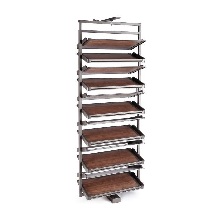Hettich Revolving Shoe Rack for Wardrobe Grey 4 Tier Hettich Revolving Shoe Rack for Wardrobe – Grey 4 Tier