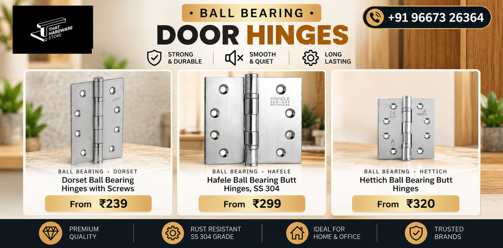 Door hinges in India for main doors, interior doors and heavy doors