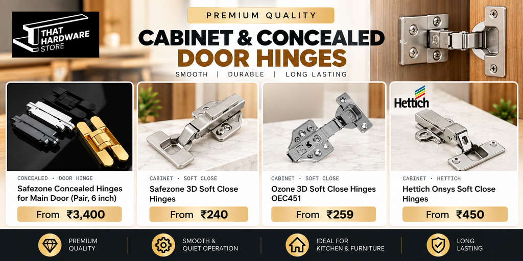 Ball bearing door hinges for smooth and durable door operation