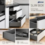 Ozone slim box drawer system in modular kitchen