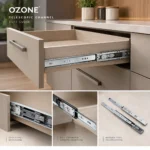 Ozone soft close channel full extension on kitchen drawer