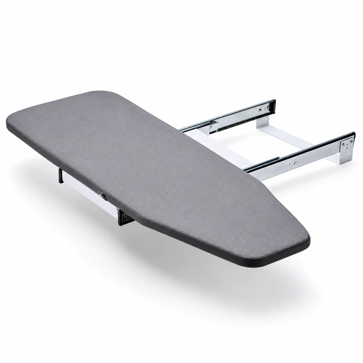 Pull-out ironing board that folds into a wardrobe section