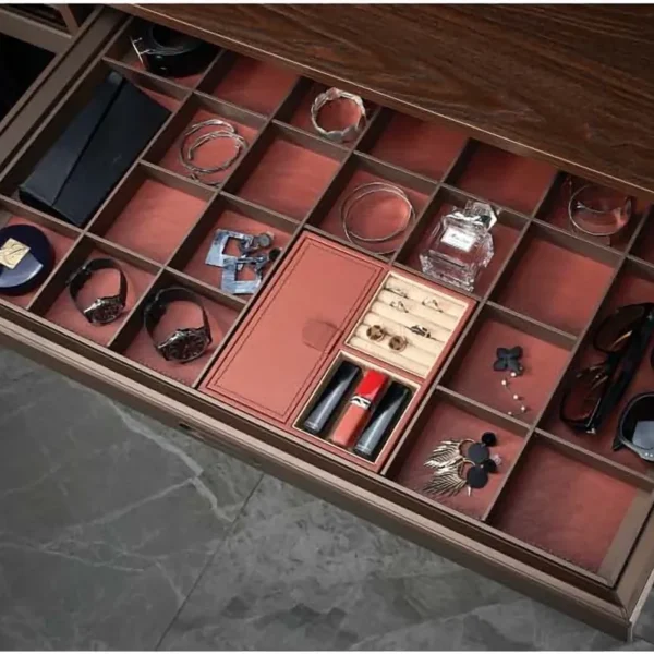 Root Germany Leather Jewellery Box for Wardrobe – Mocha, view 1
