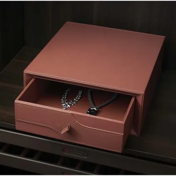 Root Germany Leather Single Drawer for Wardrobe – Mocha, view 1