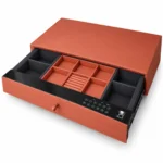 Root Germany Large Leather Drawer with Password – Mocha, view 2