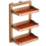 Root Germany 3 Layer Side Mounted Basket for Wardrobe – Mocha, view 1