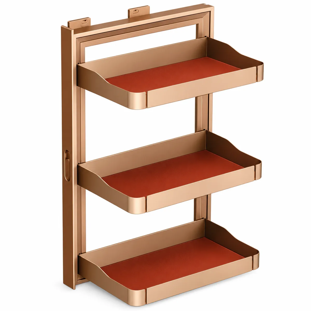 Root Germany 3 Layer Side Mounted Basket for Wardrobe Mocha 1 Root Germany 3 Layer Side Mounted Basket for Wardrobe – Mocha, view 1
