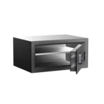 Yale Solis 230 L laptop safe with door open and shelf