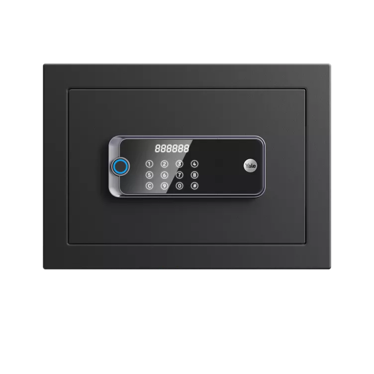 Yale Solis 250 fingerprint locker for home, front view in black