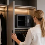 Yale Solis 250 safe fitted inside a wardrobe