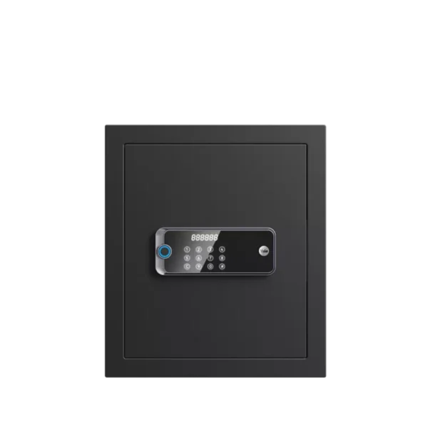 Yale Solis 400 electronic safe locker, front view in black