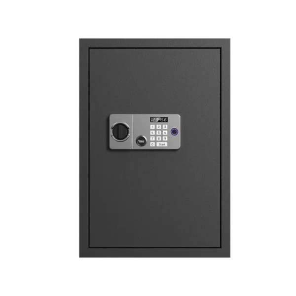 Yale Velar 580 fireproof locker for home, front view in black