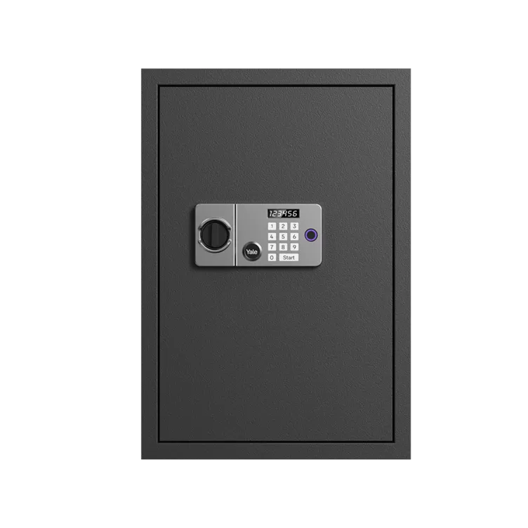 Yale Velar 580 fireproof locker for home, front view in black